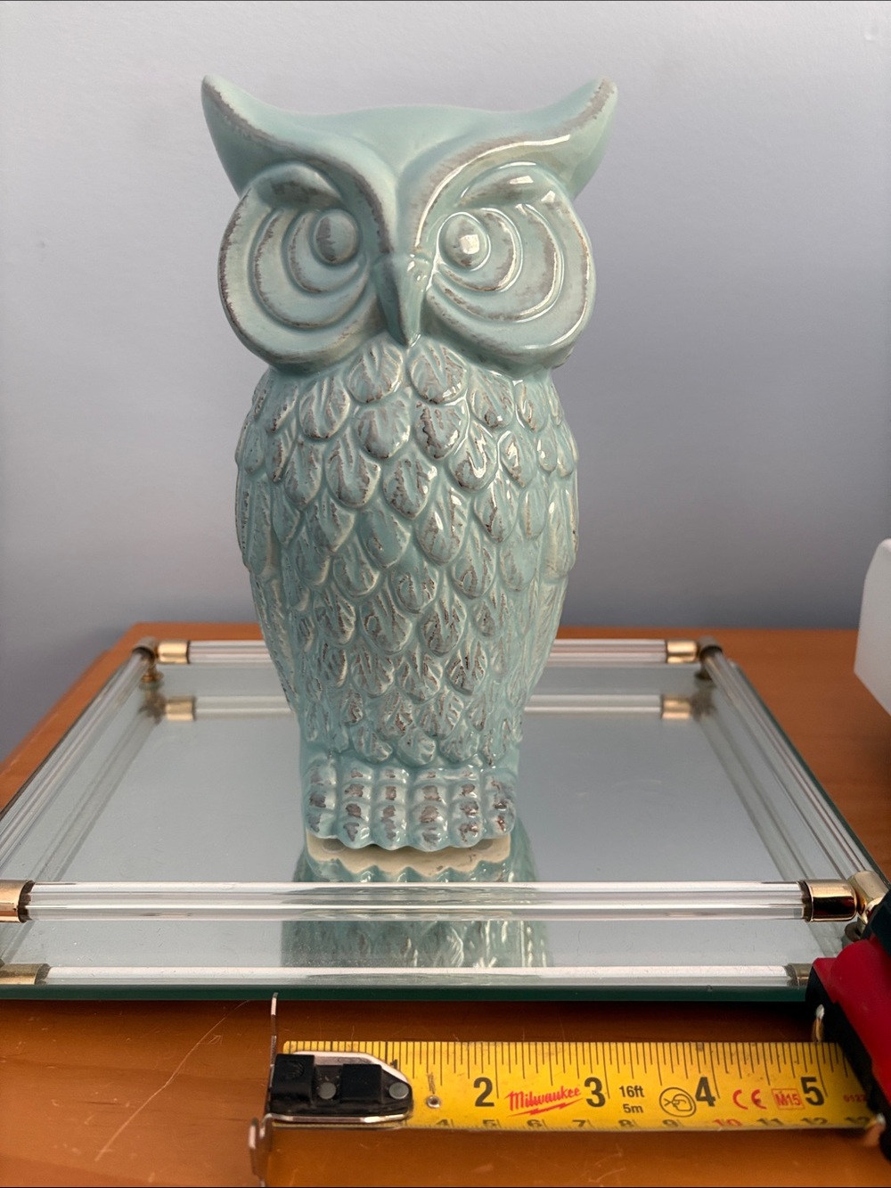 Bouclair light blue owl